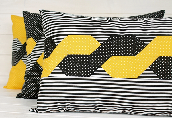 Poduszki w warkocze – z dodatkiem koloru żółtego