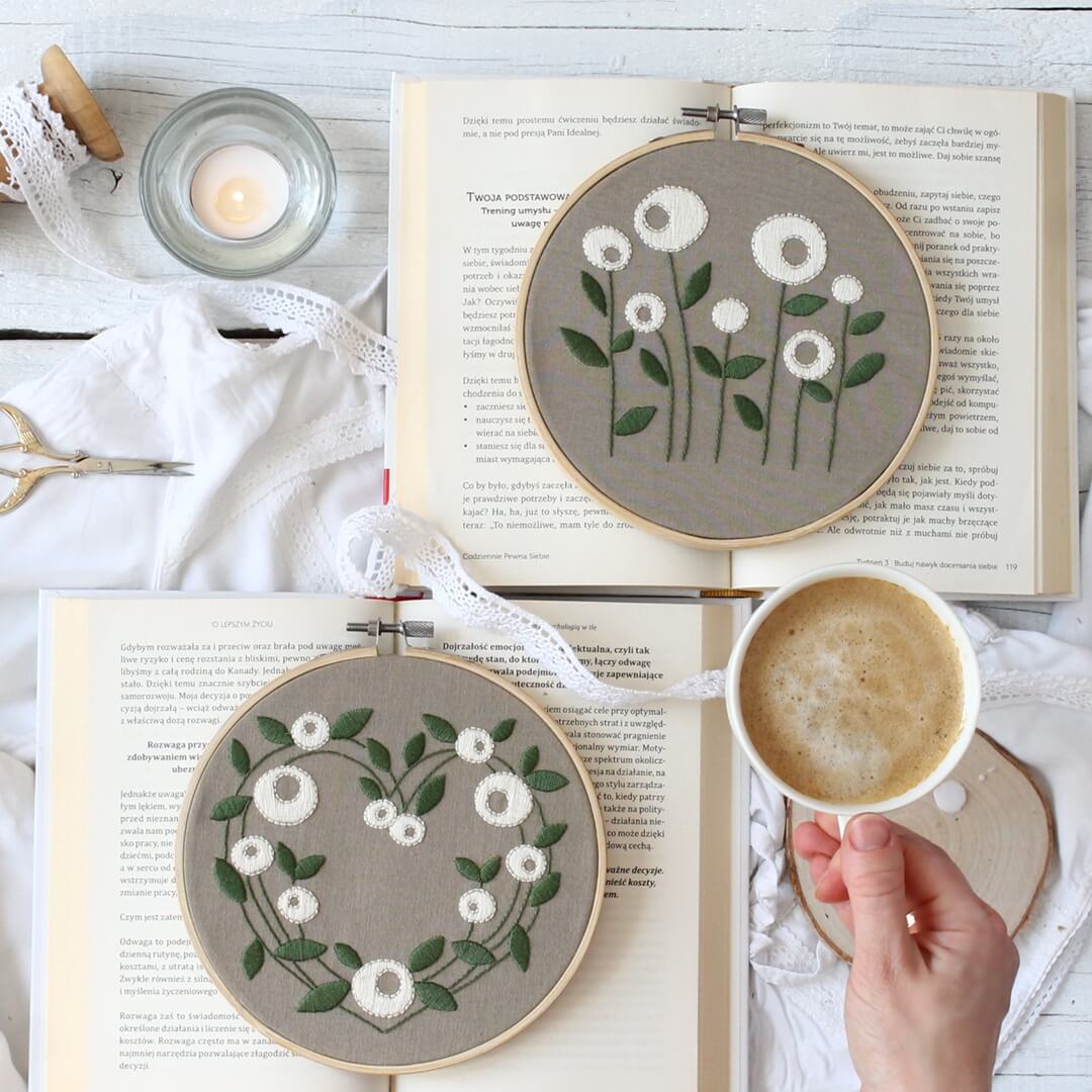 Haft płaski - proste wzory do wyszywania