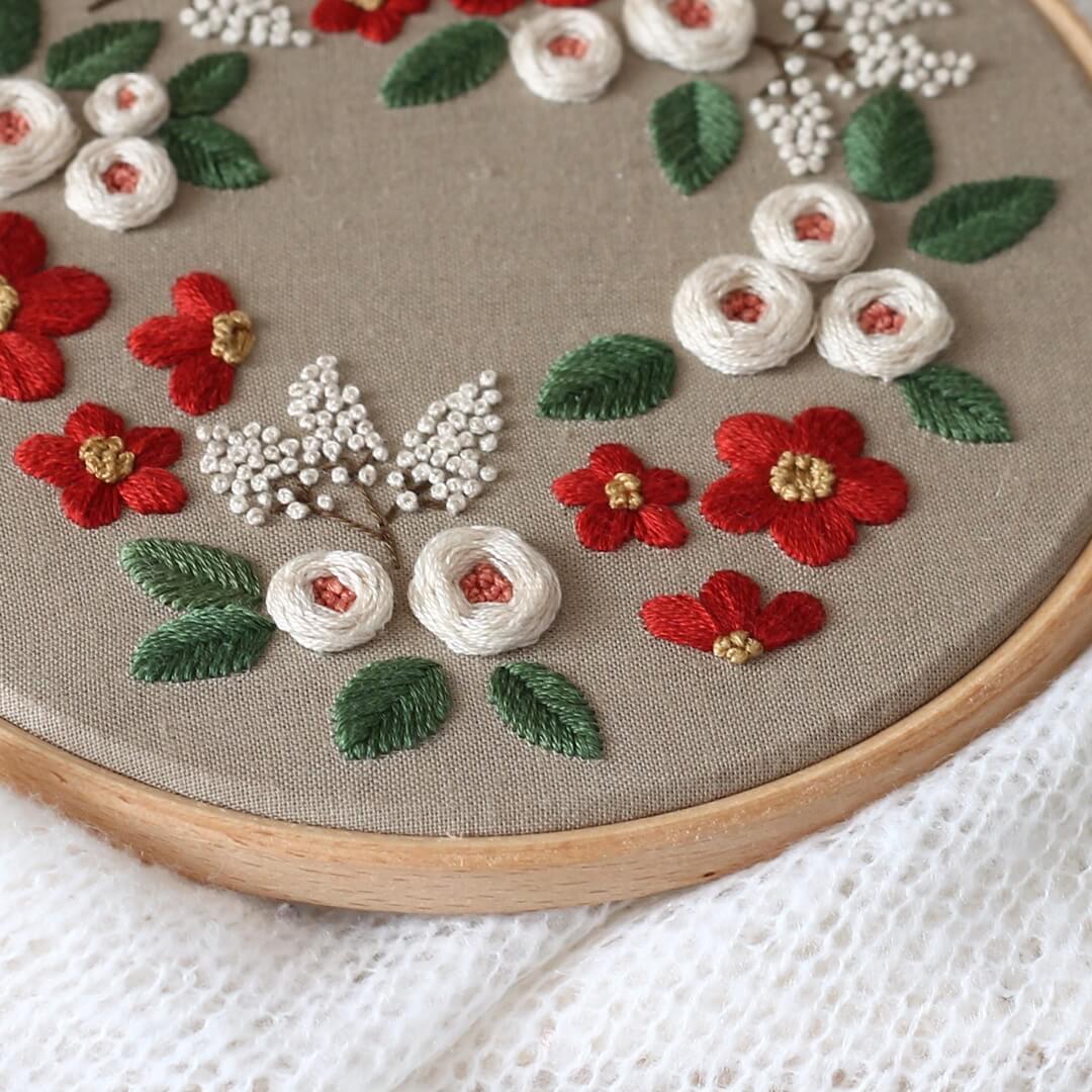 haft płaski - wzór kwiatowy do wyszycia