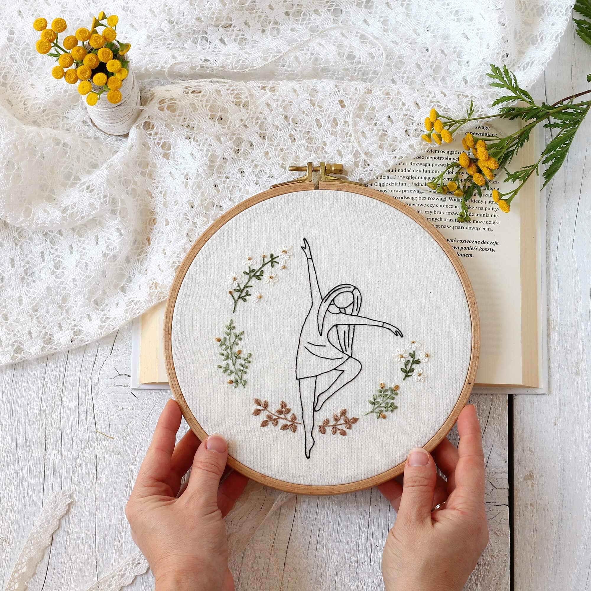 haft płaski - wzór