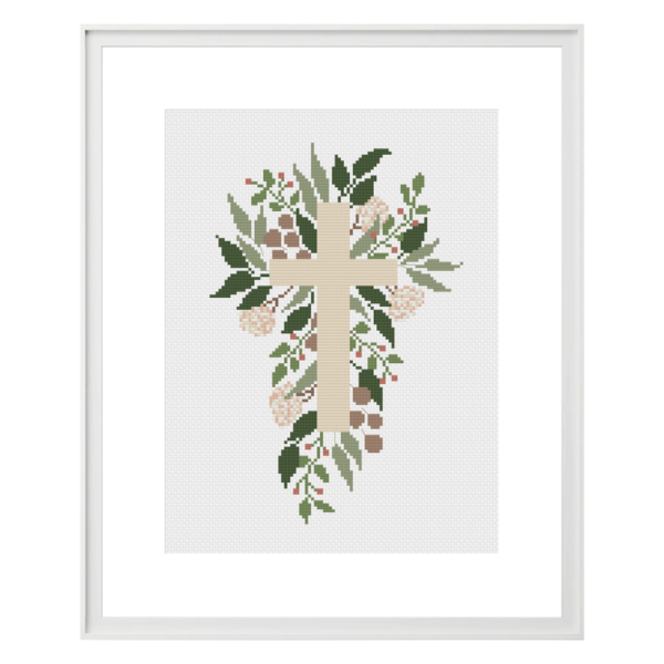 Krzyż - wzór haftu krzyżykowego