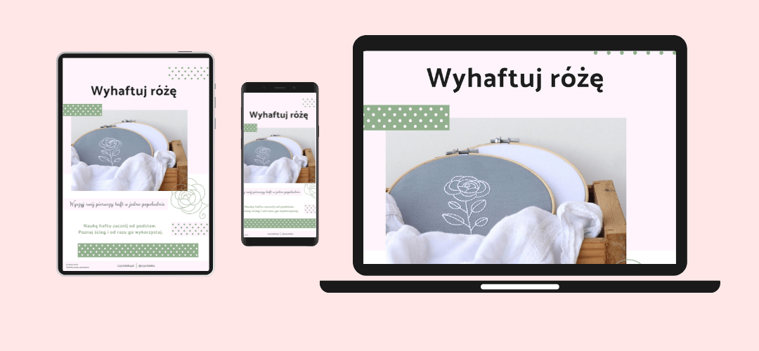 wzór róży do pobrania