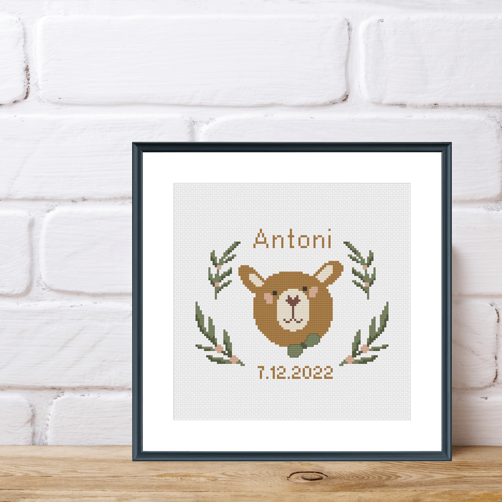 Religijny wzór haftu krzyżykowego