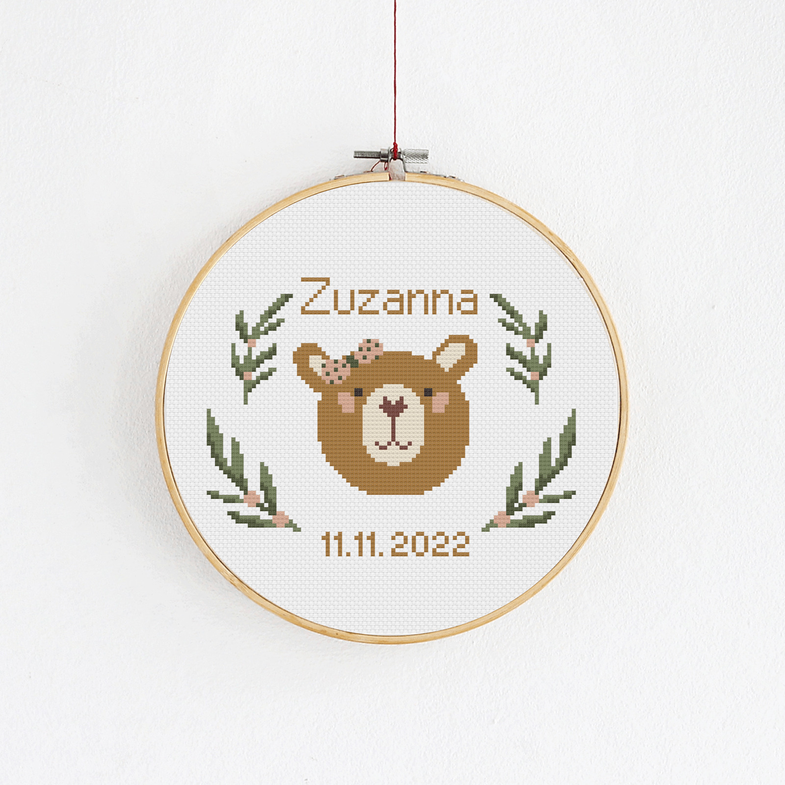 haft krzyżykowy - wzór do pobrania