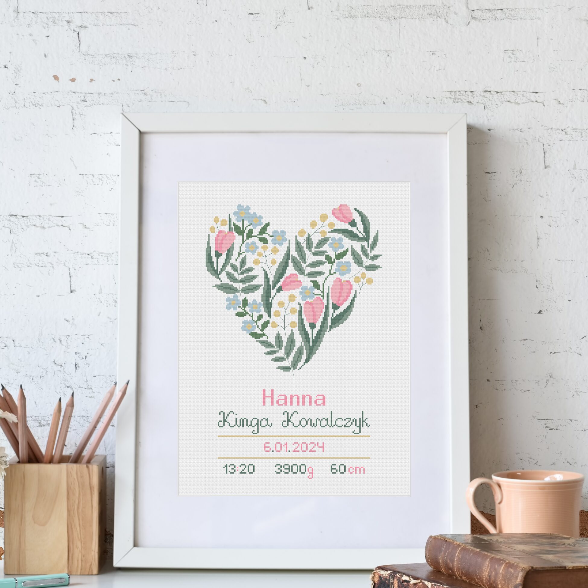 Haft krzyżykowy dla dziewczynki