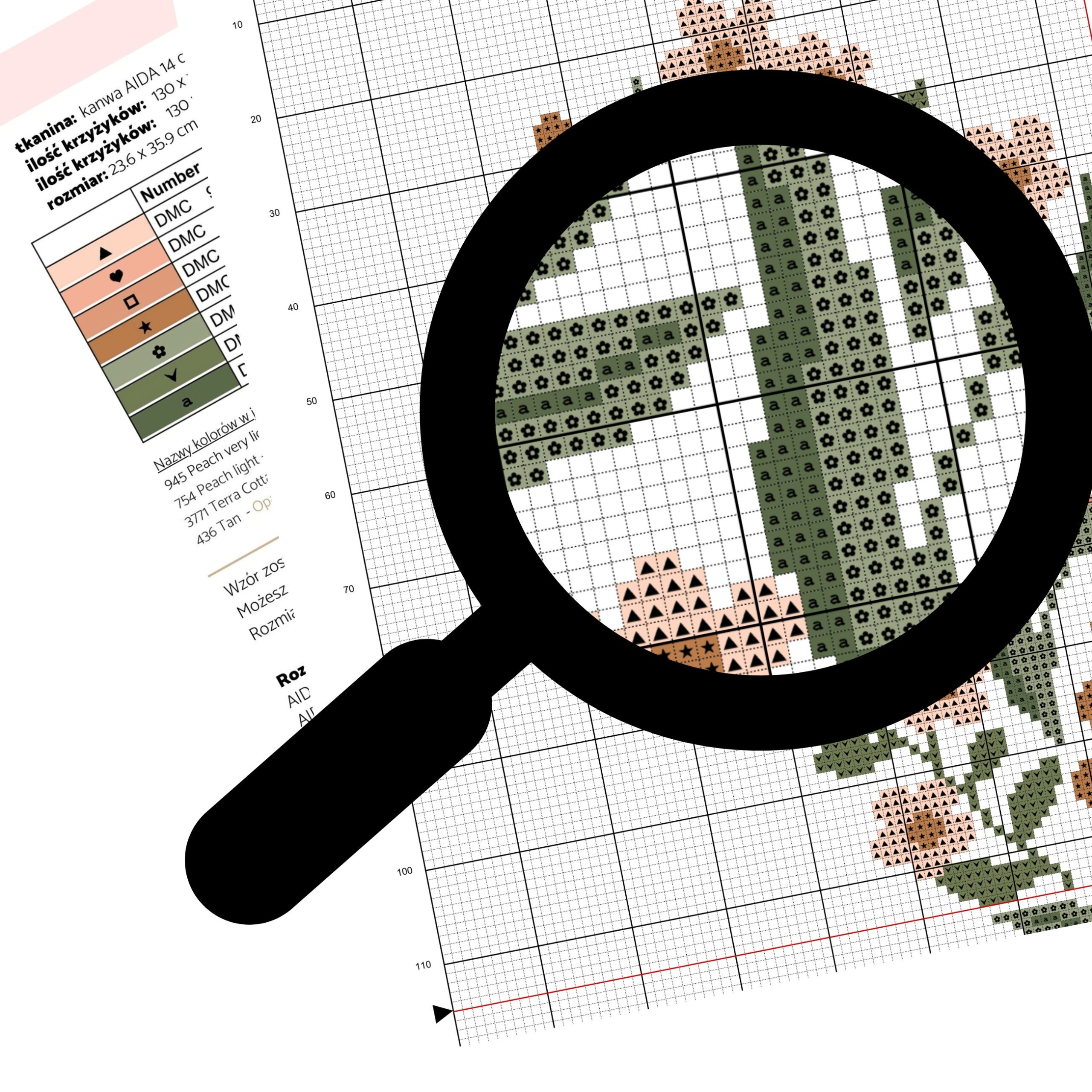 Wzór haftu krzyżykowego