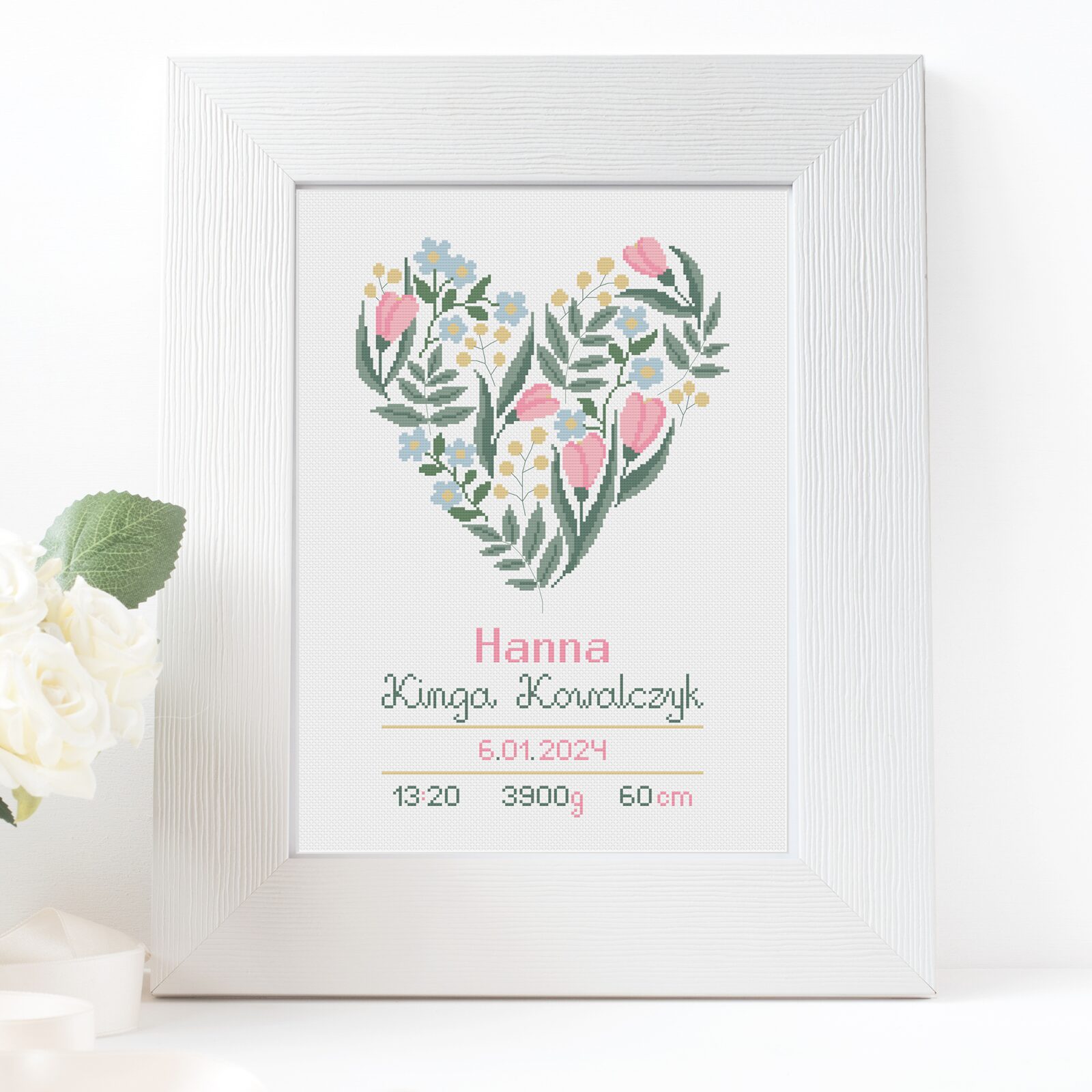 Haft krzyżykowy - wzór