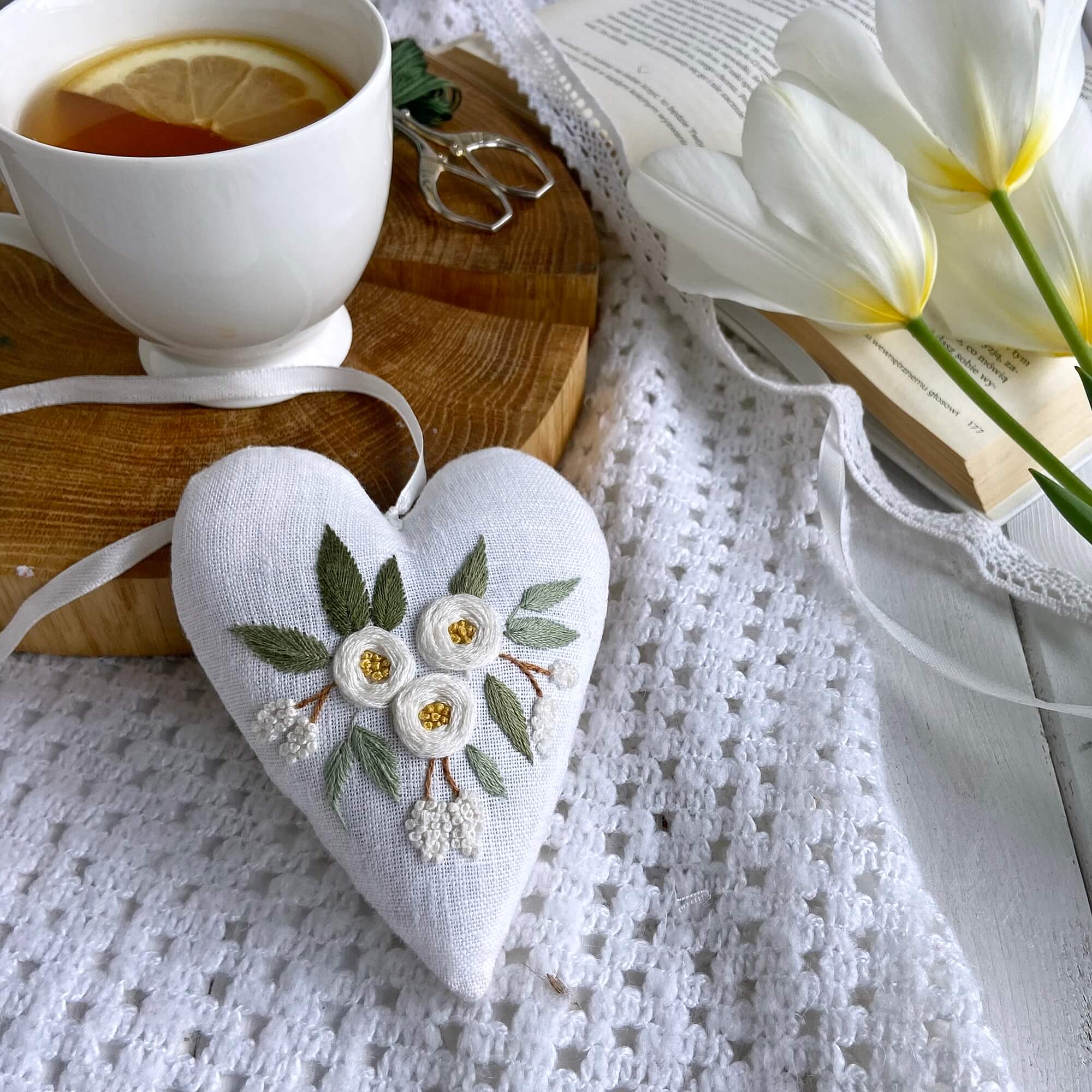 Haftowane serce - tutorial 