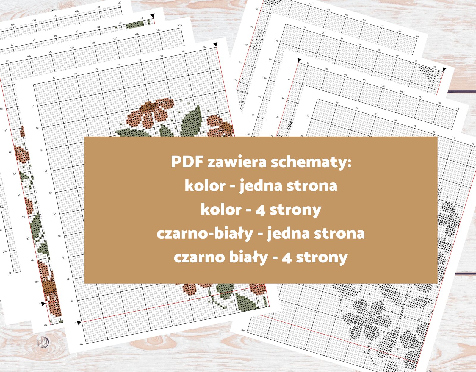 wzór haftu krzyżykowego do druku