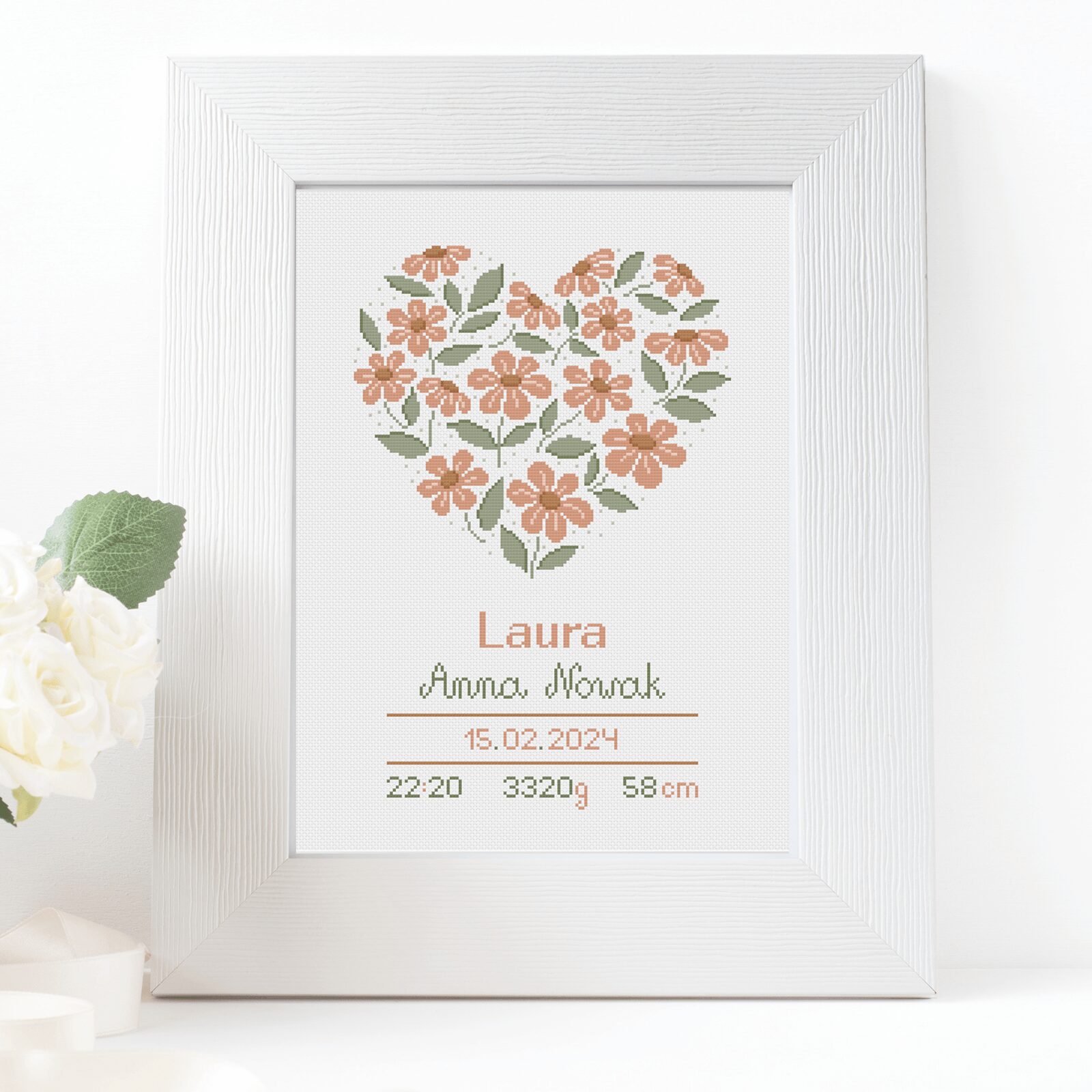 haft krzyżykowy - dziecięcy wzór