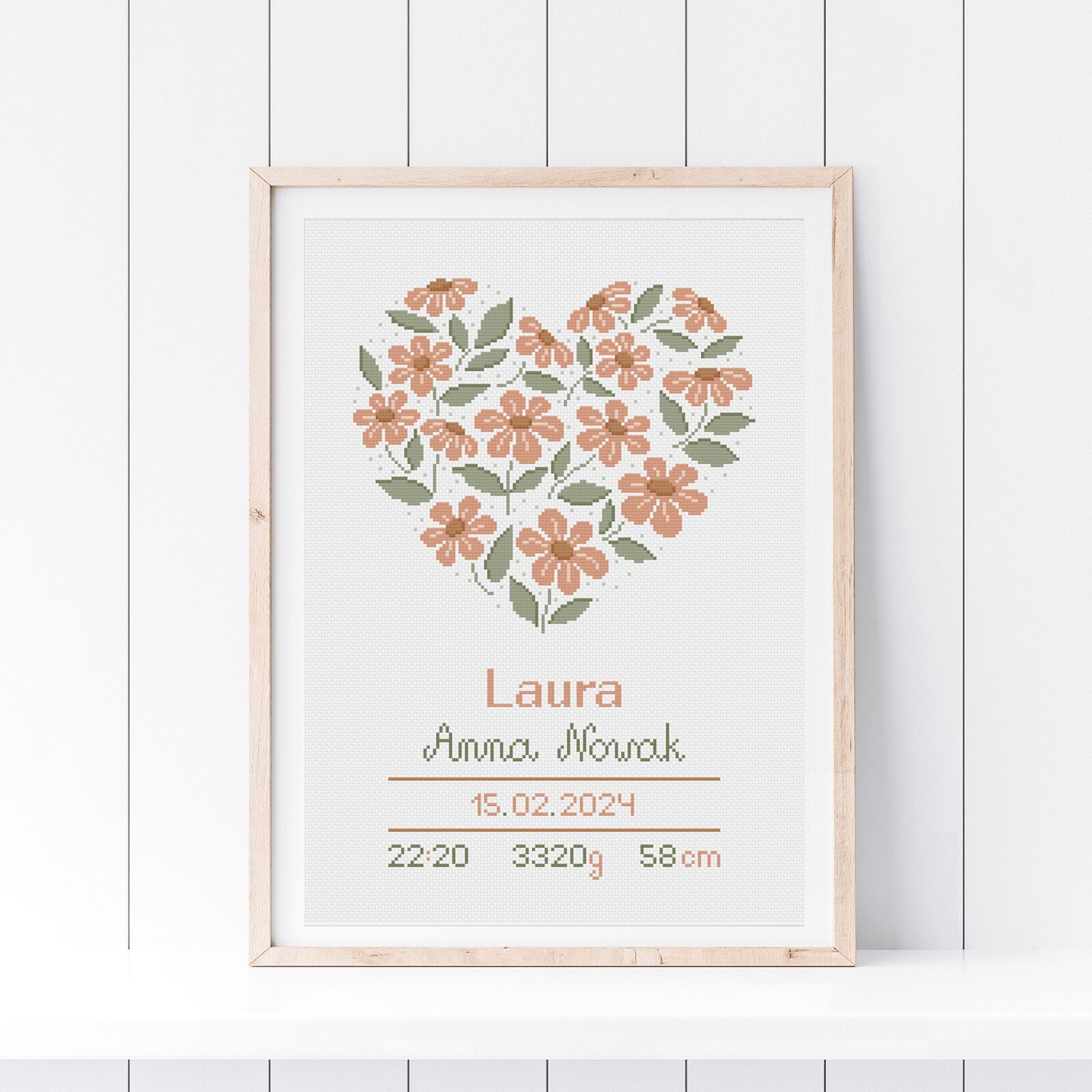 haft krzyżykowy - dziecięcy wzór