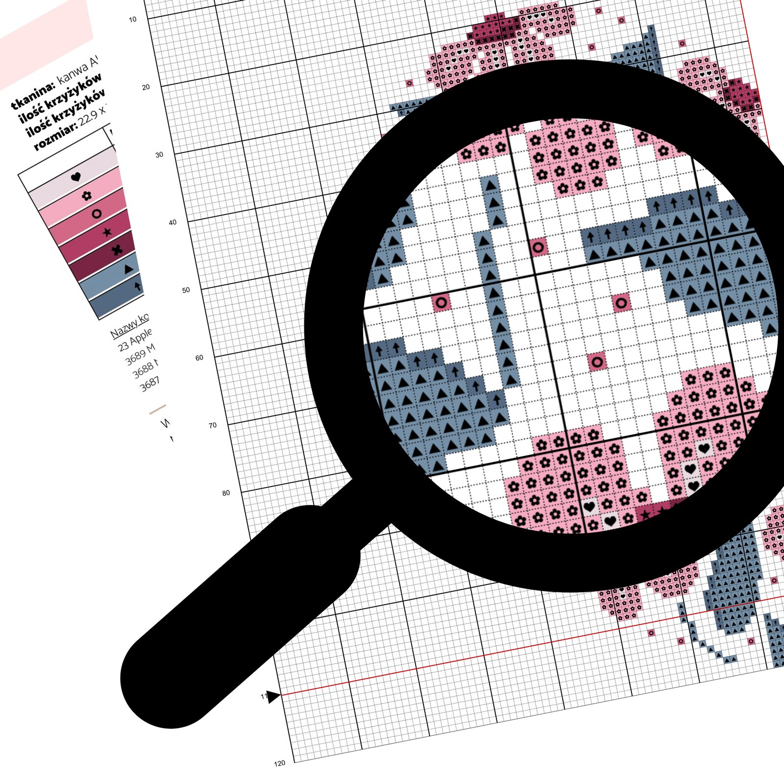 Dziecięcy wzór haftu krzyżykowego