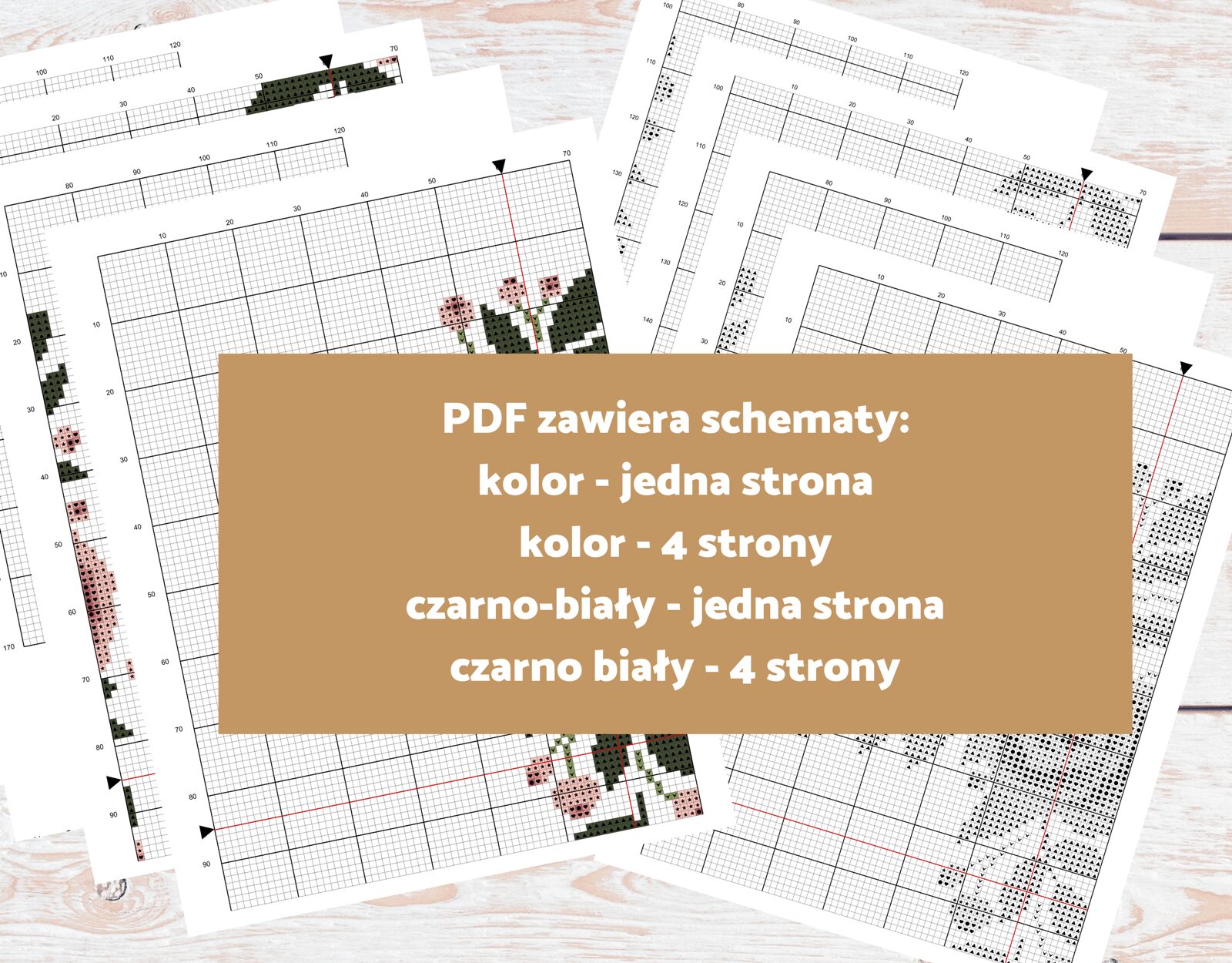 Wzór krzyża do wyszycia haftem krzyżykowym