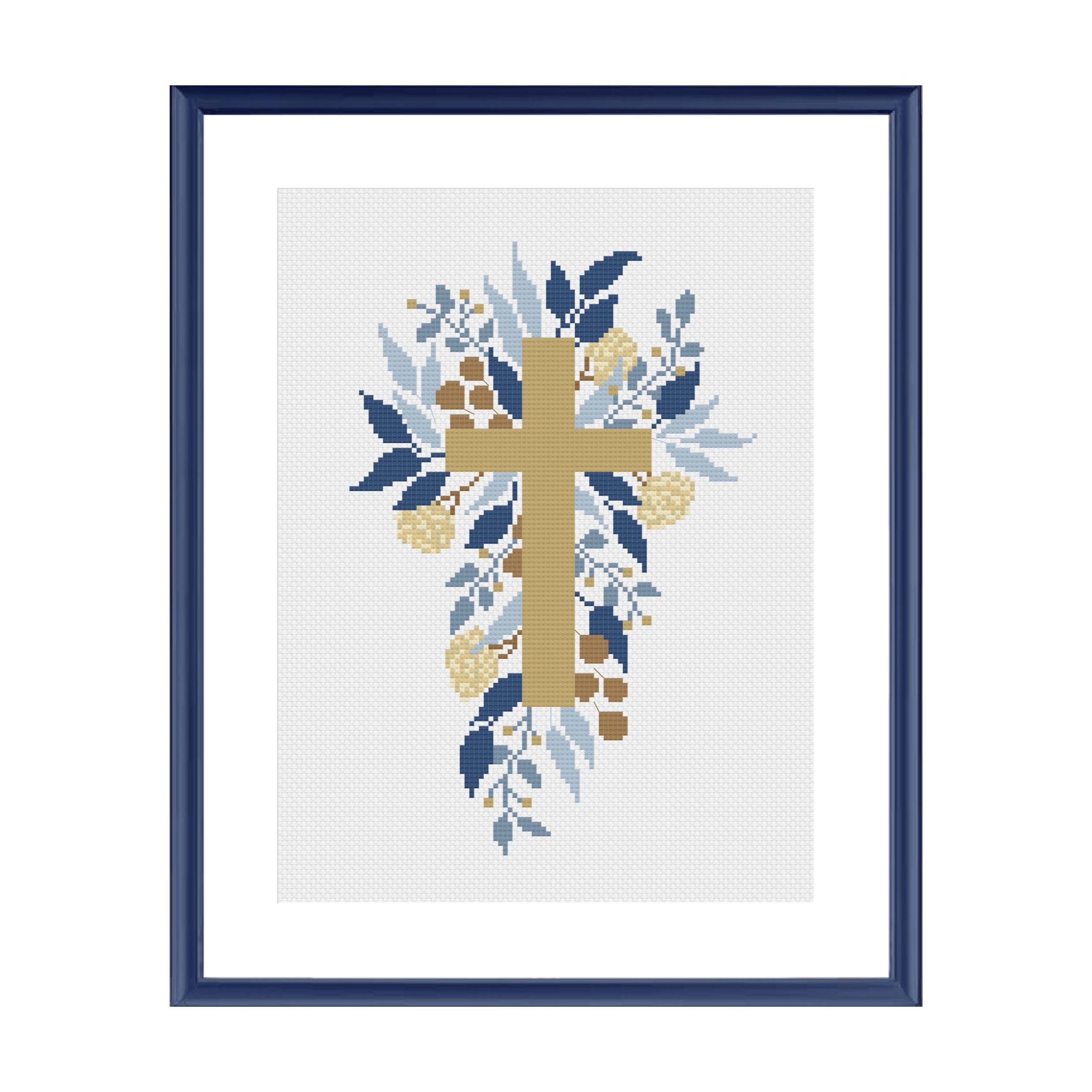 Religijny wzór do wyszycia haftem krzyżykowym