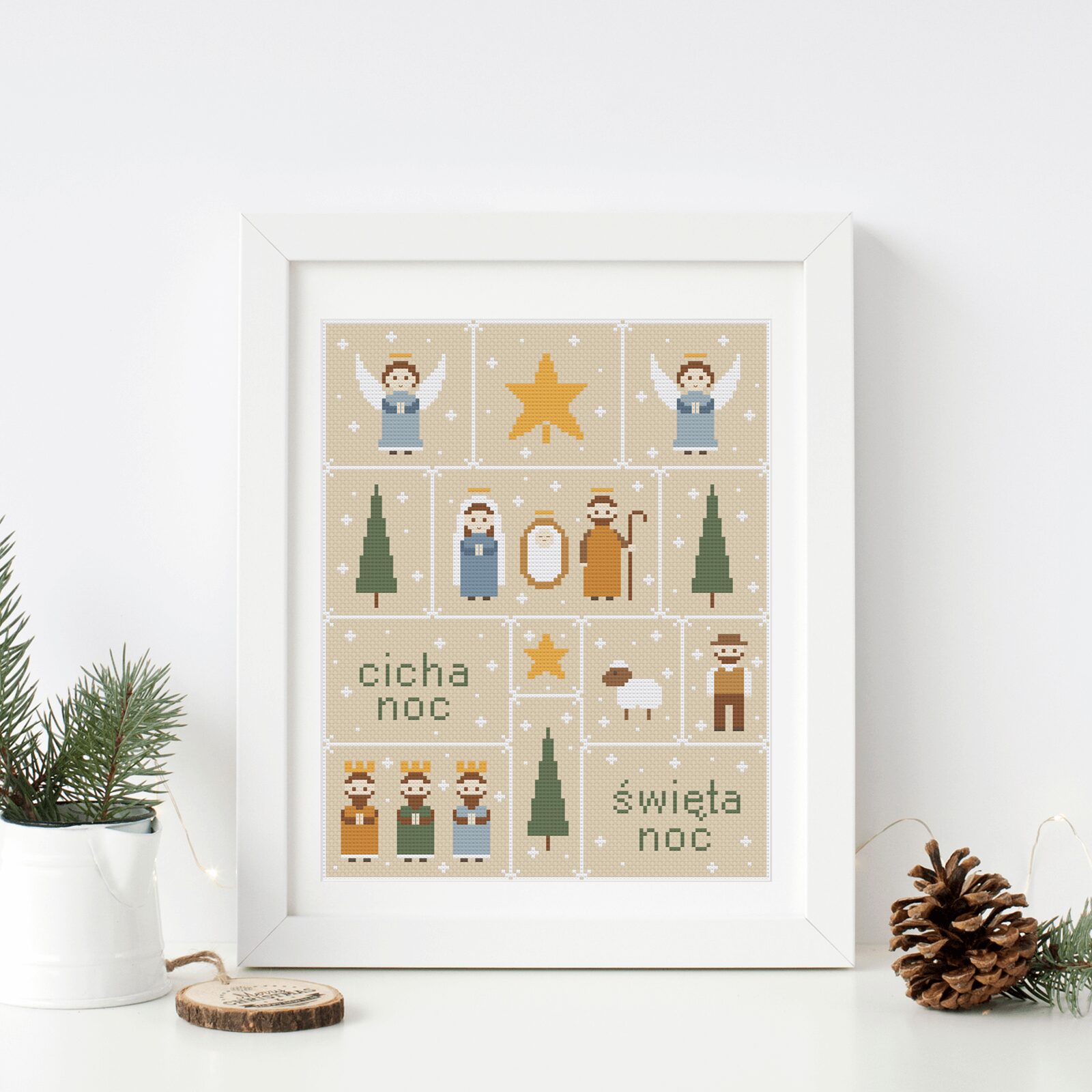 Szopka do wyszycia haftem krzyżykowym