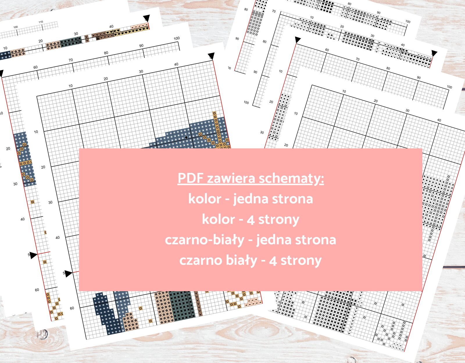 haft krzyżykowy - wzór Szopki Betlejemskiej