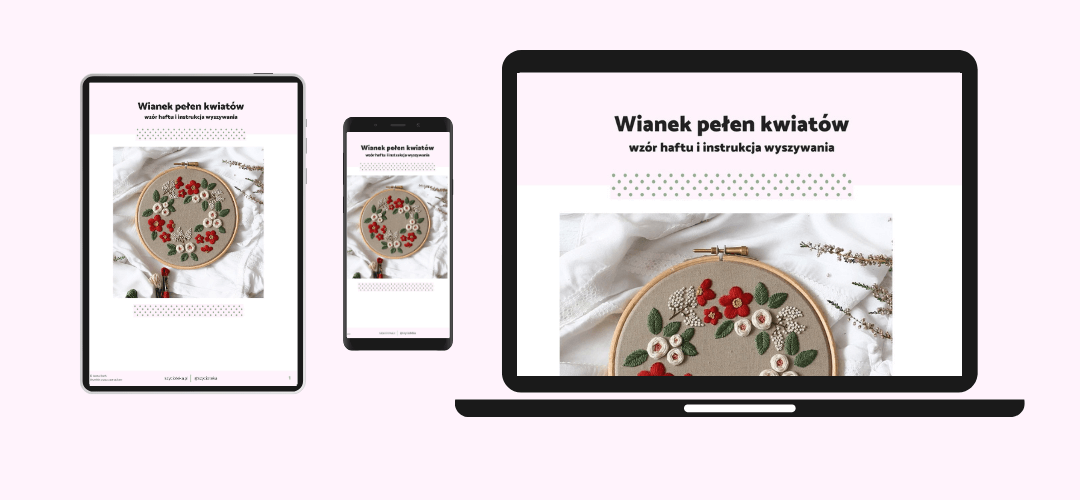 Wzór do wyszycia haftem ręcznym